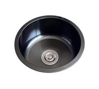 Fregadero De Cocina Redondo Multifuncional De Un Solo Recipiente | Acero inoxidable 304 engrosado; fácil de limpiar y resistente a los arañazos; Diseñado for hogares compactos.(42*42cm)