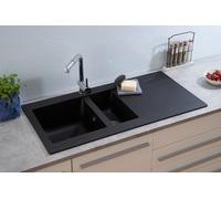 Fregadero De Cocina Respekta Denver De Granito Mineralite 100 X 50 Negro