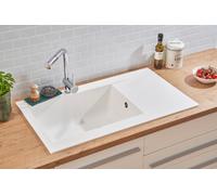 Fregadero De Cocina Respekta Denver De Granito Mineralite 86 X 50 Blanco