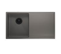 Fregadero de cocina TitanSteel con escurridor | 79 x 44 cm | inoxidable | resistente a los arañazos | resistente al calor