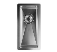 Fregadero de cocina TitanSteel de 45 x 23 cm (LxA) de acero inoxidable con superficie resistente a los arañazos y al calor
