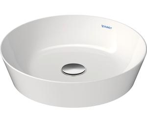 Fregadero de encimera Duravit Cape Cod, 430 mm, sin banco con agujero para grifo, sin rebosadero, 2328430000, Color: Color interior blanco, color exterior blanco