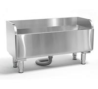 Fregadero de fregona comercial de acero inoxidable de 80 x 41 x 60 cm, lavabo de servicio para limpieza eficiente del suelo, diseño resistente para restaurantes, almacenes y servicios de limpieza