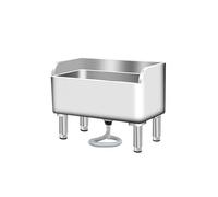 Fregadero de fregona comercial independiente, lavabo de acero inoxidable con deflector, ideal para restaurante, hogar, balcón, granja, garaje, escuela