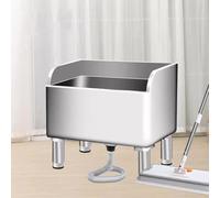 Fregadero de fregona de acero inoxidable, lavabo comercial para cocina, lavandería, garaje y pisos de restaurante