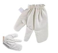 Fregadero de guantes Garshana, guantes Garshana Massages de seda cruda Masaje ayurvédico, guantes de ducha exfoliantes de seda, toalla de matorral de masaje para la piel exfoliante
