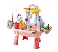 Fregadero de juego para niños pequeños 1 3 Mesa freática para niños pequeños 1 3 Fregadero de juego con agua corriente Juguete de circulación eléctrica con patas ajustables Estilo multiactividad