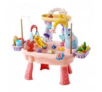 Fregadero de juego para niños pequeños 1 3 Mesa freática para niños pequeños 1 3 Fregadero de juego con agua corriente Juguete de circulación eléctrica con patas ajustables Estilo multiactividad