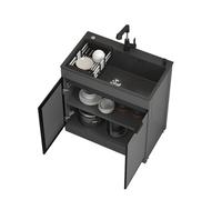 Fregadero de lavandería comercial con gabinete, fregadero independiente para cocina, catering, garaje y restaurante, y elegante solución combinada