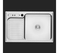 Fregadero de lavandería de acero inoxidable, bañera profunda con tabla de lavado, fregadero de mano de un solo tazón con escurridor y tapones coladores, ideal para uso en baño y cocina