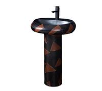 Fregadero de Pedestal Lavabo de pedestal con personalidad creativa arte vertical pie integrado balcón