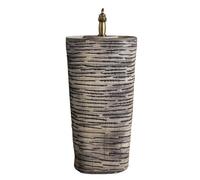 Fregadero de Pedestal Lavabo de pedestal integrado cerámica suelo for el hogar arte for patio Balcón Piscina al aire libre