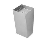 Fregadero de pie, Lavabo de Columna de Acero Inoxidable de una Pieza, Fregadero Cuadrado Combinado con desagüe, Grifo Opcional (Color: E) (Talla única D)