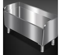 Fregadero de piso comercial con lavabo profundo, tina de lavandería de servicio de trapeador de acero inoxidable con grifo de agua fría simple y escurridor de acero inoxidable,45x41x55cm