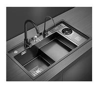 Fregadero de preparación de acero inoxidable con barra escalonada, versátil montaje superior, montaje inferior, instalación para RV y fregadero de cocina del hogar para una fácil preparación de