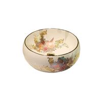 Fregadero de recipiente, lujoso cuenco artístico de cerámica de porcelana con drenaje desplegable para baño