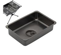 Fregadero de RV - 36.5x25x10.3cm Acero inoxidable Pequeño fregadero,Bañera de plato, Portabilidad al aire libre Multiusos Lavando Cuenca con tapón de drenaje para interior, Picnic al aire libre, pesca