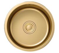 Fregadero de RV que ahorra espacio, mini cuenco redondo de acero inoxidable para cocina, barra de bar, lavabo compacto para el hogar, 32 x 32 x 20 cm, ideal para espacios pequeños