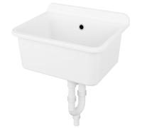 Fregadero de vertido, lavabo, lavabo interior y exterior, jardín, garaje, sótano, taller, 3 colores (blanco)