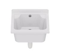 Fregadero de vertido, lavabo, lavabo, lavadero, exterior, jardín, garaje, sótano, lavandería, taller, 4 colores (blanco)