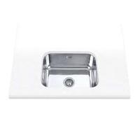 Edesa Fregadero Bajo Encimera FUJI BE 50x40 1C con Cubeta Cuadrada Sin Orificio de Grifería Válvula Redonda Tubo Rebosadero y Sifón 18 cm de Profundidad Ancho 60 cm Color Inox