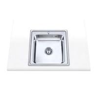 Edesa 950270017 Encimera | Modelo Veleta SE 50 1C Encastre | 1 Cubeta Cuadrada | Fregadero de Cocina con Orificio para Grifo | Ancho de 50 cm | Acabado en Acero Inoxidable