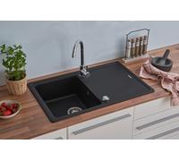 Fregadero Empotrado De Granito 78X50 Negro Respekta Columbia