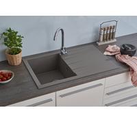 Fregadero Empotrado De Granito Mineralite 80 X 50 Gris Respekta Houston