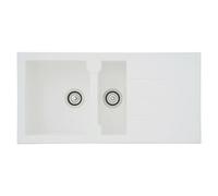 Fregadero encastrable Boston (100 x 50 cm, Blanco)
