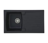 Fregadero encastrable Boston (86 x 50 cm, Negro)