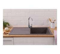 Respekta Cleveland - Fregadero de minerales (1 lavabo empotrable, 100 x 50 cm, apto para armarios bajos a partir de 60 cm de ancho)