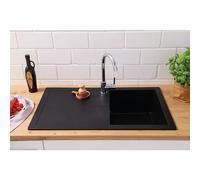 Fregadero encastrable Cleveland (86 x 50 cm, Negro)