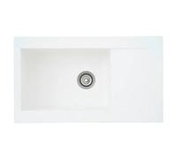Fregadero encastrable Denver (86 x 50 cm, Blanco, Número de cubetas: 1 ud.)