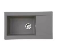 Fregadero encastrable Denver (86 x 50 cm, Gris hormigón, Número de cubetas: 1 ud.)