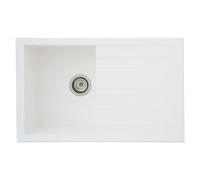 Fregadero encastrable Houston (80 x 50 cm, Blanco, Número de cubetas: 1 ud.)