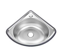 Fregadero Esquinero De Acero Inoxidable Lavabo De Pared Fregadero De Cocina Fregaderos De Un Seno Para Autocaravana Barco Baño Cocina, Ahorro De Espacio (C)