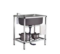 Fregadero Exterior Jardín Portátil Con Soporte y Grifo - Lavabo De Mano Para Lavadero, Patio Trasero, Garaje - Simple Al Aire Libre