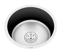fregadero, Fregadero de cocina de acero inoxidable redondo de un solo seno, lavabo for verduras, lavabo for baño, lavabo for balcón, fregadero for bar, estación de trabajo, fregadero de cocina(Sierd)
