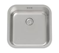 Fregadero Hecho en Acero Inoxidable de Una Cubeta Cuadrado Porto Roca - Sin accesorios / Sin sifón