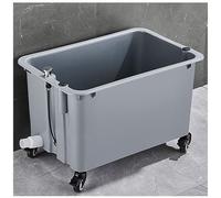 Fregadero independiente con botón de drenaje para fregona y baño de mascotas, ideal para balcón, baño, garaje y taller