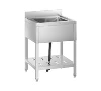 Fregadero industrial - 1 cubeta - acero inoxidable - 60 x 60 cm | Royal Catering