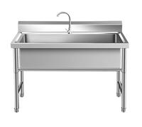 fregadero industrial de acero inoxidable de 1 compartimento,fregadero para taller, Fregadero de acero inoxidable independiente, fregadero independiente de acero inoxidable para (80*60*80cm/31.5*23.6*3