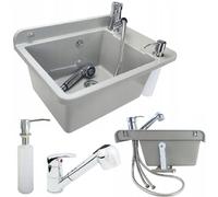 Fregadero Lavabo Con Grifo Dispensador De Jabón Lavadero Exterior