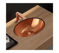 Fregadero ovalado de baño, lavabo de baño de balcón, fregadero de acero inoxidable para baños, lavabo galvanizado, con tapón de drenaje desplegable