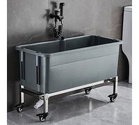 Fregadero para fregona, fregadero de lavandería de exterior resistente a los derrames, estación de lavado de pie grande (#2)