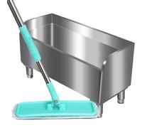 Fregadero para piso comercial, cubo para fregona, fregadero para lavandería, lavabo de acero inoxidable con lavabo profundo, para cocina, restaurante, negocio, garaje,60x41x55cm