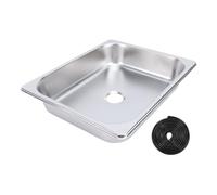 Fregadero para Vehículos Recreativos, 325X265X65Mm Fregadero Rectangular Un Solo Cuenco, Cuadrado Fregadero para Baño Cocina con Salida 40Mm para (Color acero inoxidable, pulido