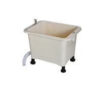 Fregadero portátil con botón de drenaje, lavabo doméstico para limpieza y lavado, 61,5 x 32 x 32 cm