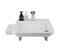 Fregadero portátil para acampar: estación de lavado de manos de alta resistencia, lavabo de agua de ancha con bomba de pie estable, unidad de lavado al aire libre, jardín, barbacoa, parque, equip