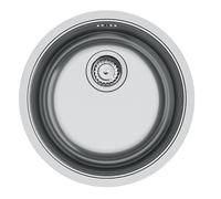Fregadero redondo de acero inoxidable Franke Rondo ROX 210.38 de 43,9 cm para montaje bajo encimera, enrasado y sobre encimera 127.0688.778